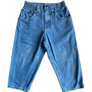 Vintage OshKosh B'Gosh Pink Label Blue Denim Elastic Waist Jeans Approx Size 3T